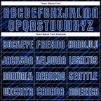 Custom Black Royal-White Line Sports Sublimation Soccer Uniform Jersey