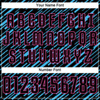 Custom Black Sky Blue-Pink Line Sports Sublimation Soccer Uniform Jersey