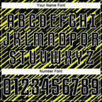 Custom Black Neon Yellow-White Line Sports Sublimation Soccer Uniform Jersey