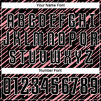 Custom Black Medium Pink-White Line Sports Sublimation Soccer Uniform Jersey