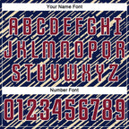 Custom Navy Crimson Cream-White Line Sports Sublimation Soccer Uniform Jersey