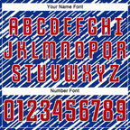 Custom Royal Red-White Line Sports Sublimation Soccer Uniform Jersey