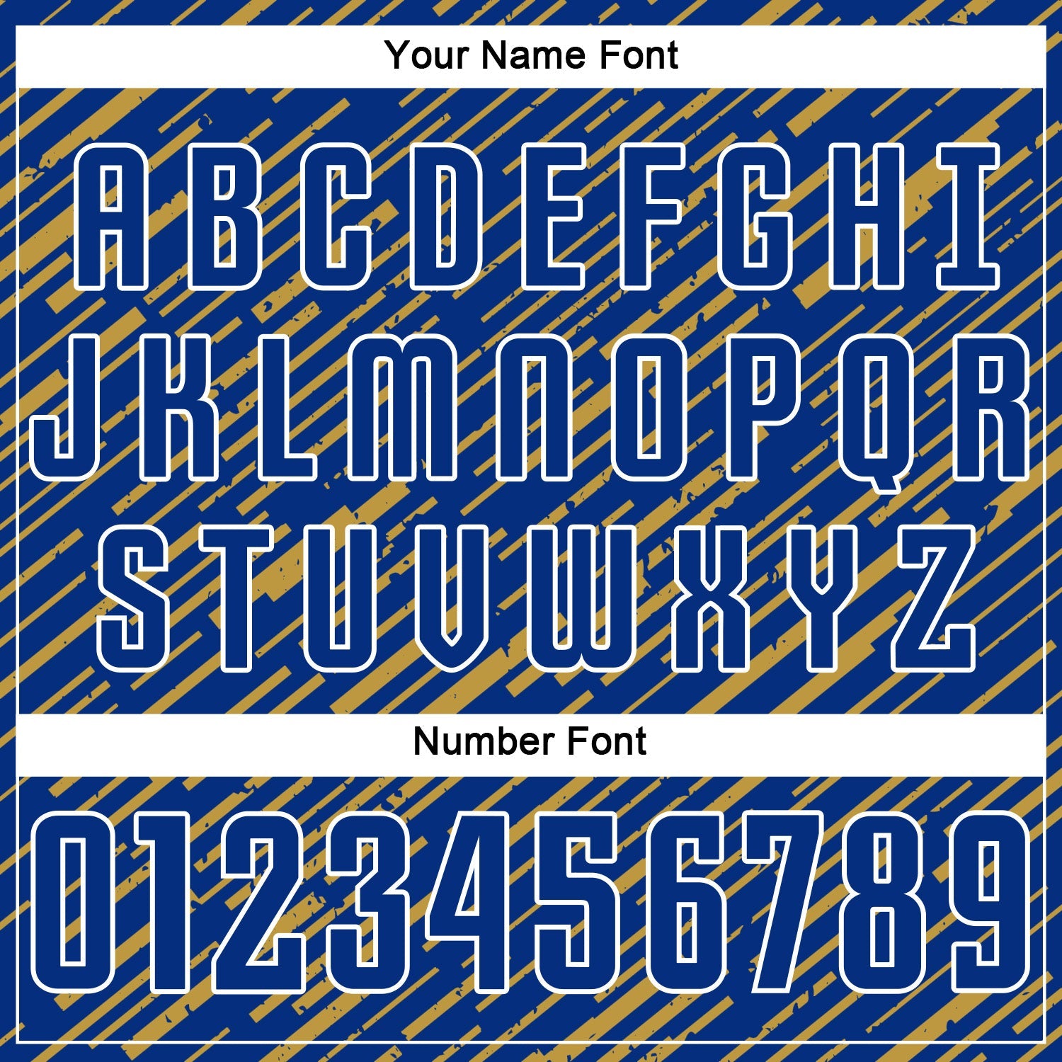 Custom Royal Old Gold-White Line Sports Sublimation Soccer Uniform Jersey