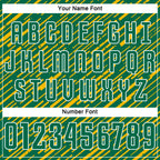 Custom Kelly Green Gold-White Line Sports Sublimation Soccer Uniform Jersey