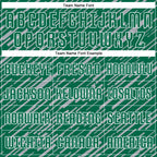 Custom Kelly Green Gray-White Line Sports Sublimation Soccer Uniform Jersey