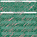 Custom Kelly Green Medium Pink-White Line Sports Sublimation Soccer Uniform Jersey