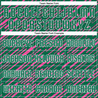 Custom Kelly Green Pink-White Line Sports Sublimation Soccer Uniform Jersey