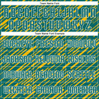 Custom Teal Gold-White Line Sports Sublimation Soccer Uniform Jersey