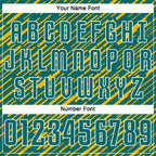 Custom Teal Gold-White Line Sports Sublimation Soccer Uniform Jersey