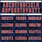 Custom Black Red Royal-White Liquid Fluid Pattern Sports Sublimation Soccer Uniform Jersey