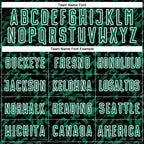 Custom Black Kelly Green-White Liquid Fluid Pattern Sports Sublimation Soccer Uniform Jersey