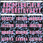 Custom Black Pink Light Blue-White Liquid Fluid Pattern Sports Sublimation Soccer Uniform Jersey