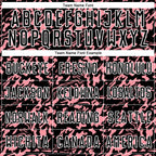 Custom Black Medium Pink-White Liquid Fluid Pattern Sports Sublimation Soccer Uniform Jersey