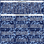 Custom Navy Light Blue-White Liquid Fluid Pattern Sports Sublimation Soccer Uniform Jersey