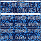 Custom Navy Powder Blue-White Liquid Fluid Pattern Sports Sublimation Soccer Uniform Jersey