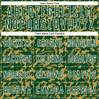 Custom Green Old Gold-White Liquid Fluid Pattern Sports Sublimation Soccer Uniform Jersey