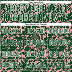 Custom Green Medium Pink-White Liquid Fluid Pattern Sports Sublimation Soccer Uniform Jersey