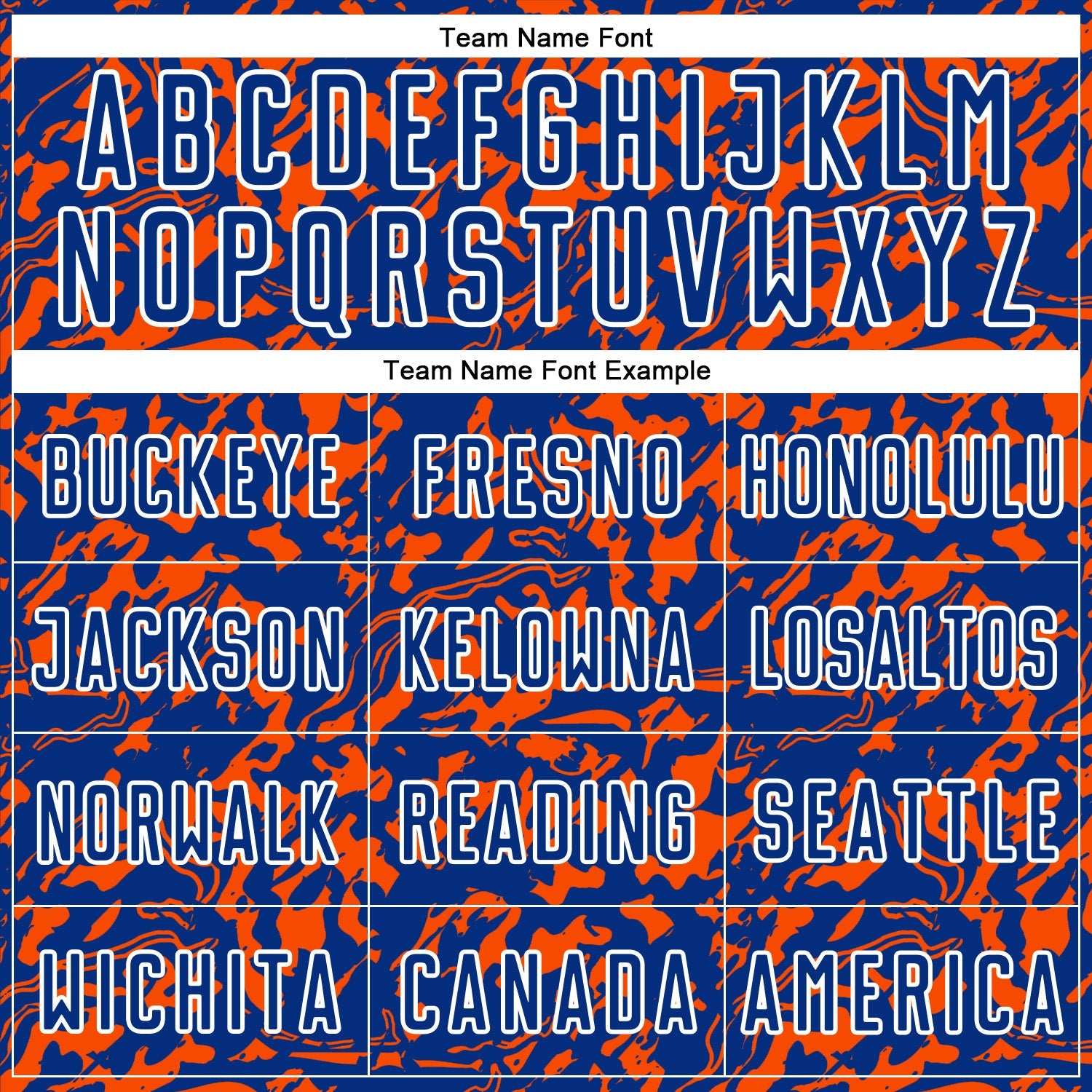 Custom Royal Orange-White Liquid Fluid Pattern Sports Sublimation Soccer Uniform Jersey