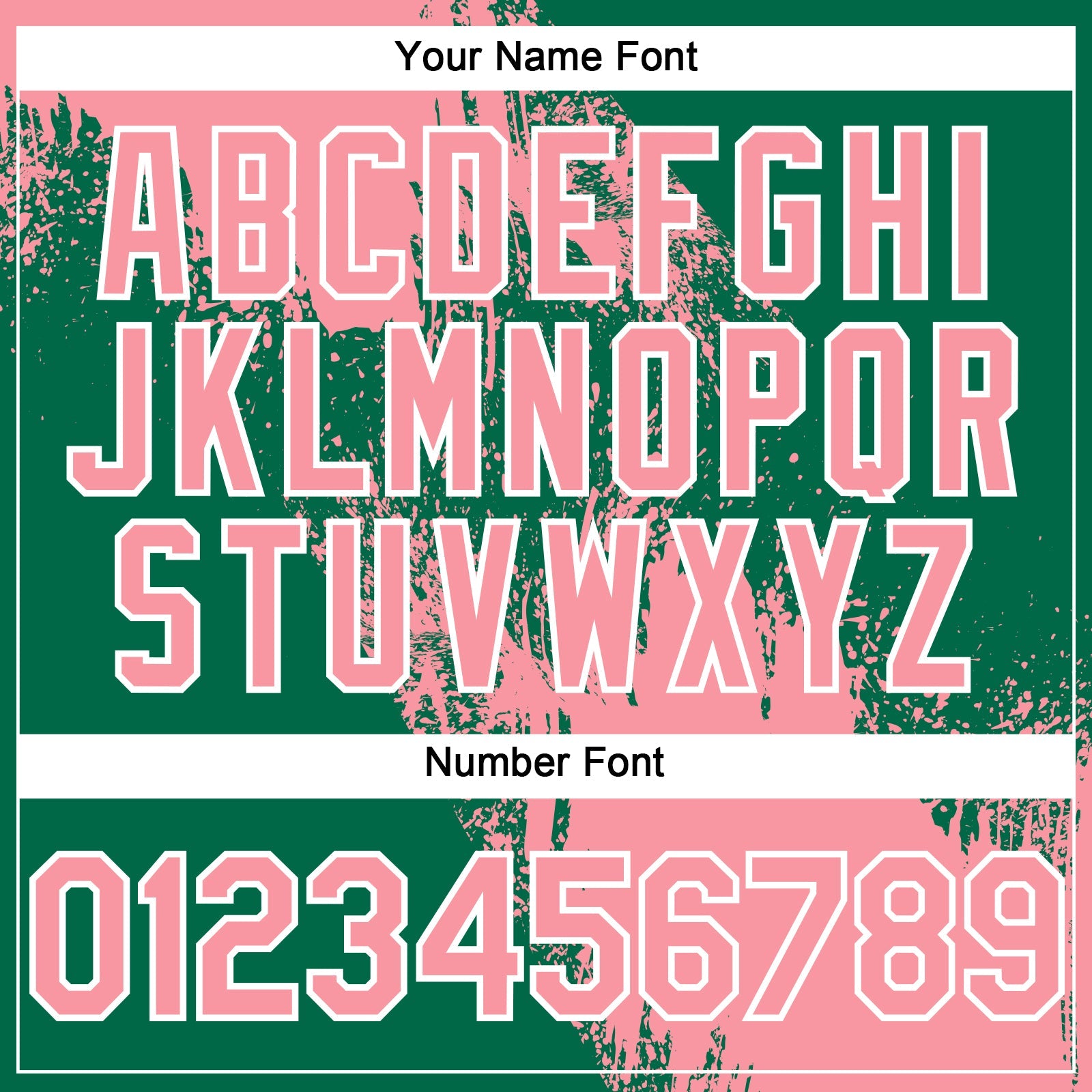 Custom Medium Pink Kelly Green-White 3D Pattern Abstract Brush Stroke Two-Button Unisex Softball Jersey