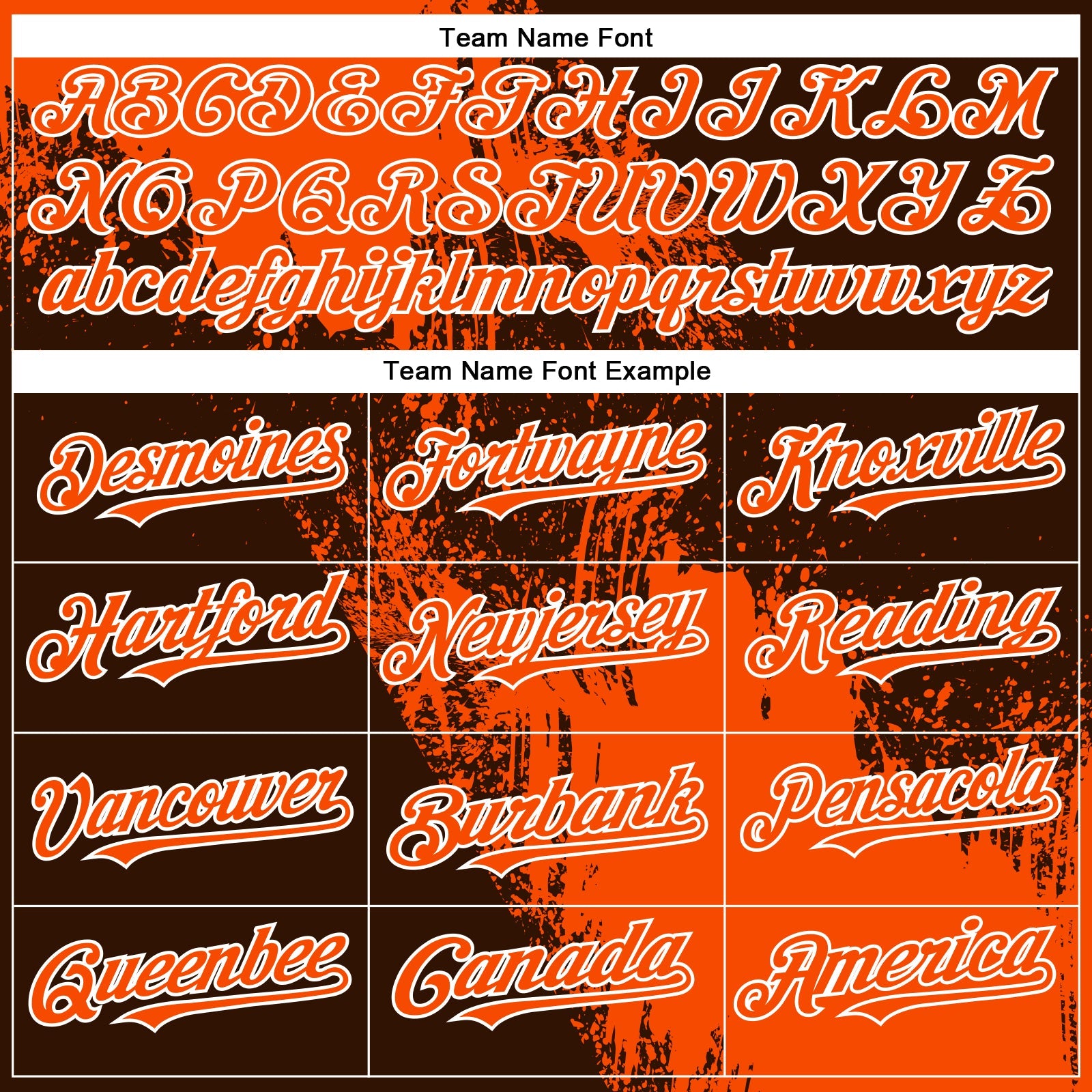 Custom Orange Brown-White 3D Pattern Abstract Brush Stroke Two-Button Unisex Softball Jersey