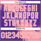 Custom Medium Pink Purple-White 3D Pattern Abstract Brush Stroke Two-Button Unisex Softball Jersey