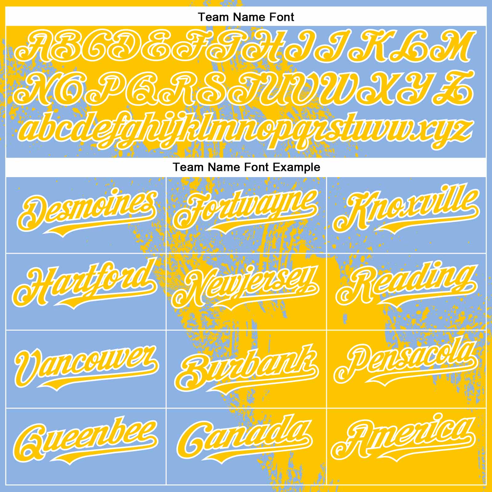 Custom Yellow Light Blue-White 3D Pattern Abstract Brush Stroke Two-Button Unisex Softball Jersey