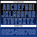 Custom Black Royal-White 3D Gradient Square Shape Two-Button Unisex Softball Jersey