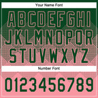 Custom Green Medium Pink 3D Gradient Square Shape Two-Button Unisex Softball Jersey