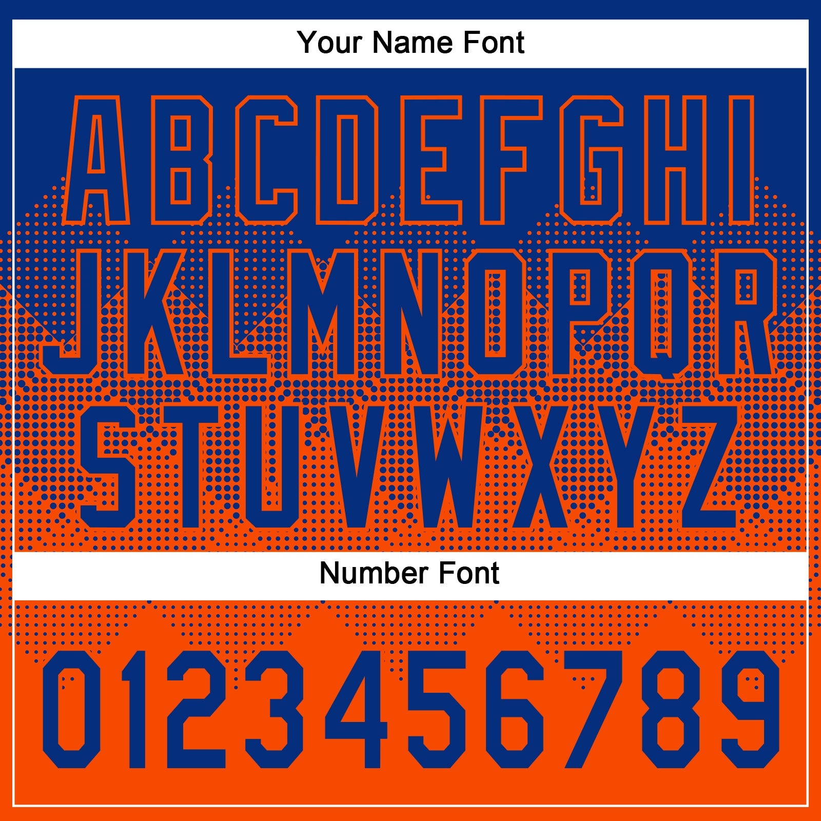 Custom Royal Orange 3D Gradient Square Shape Two-Button Unisex Softball Jersey