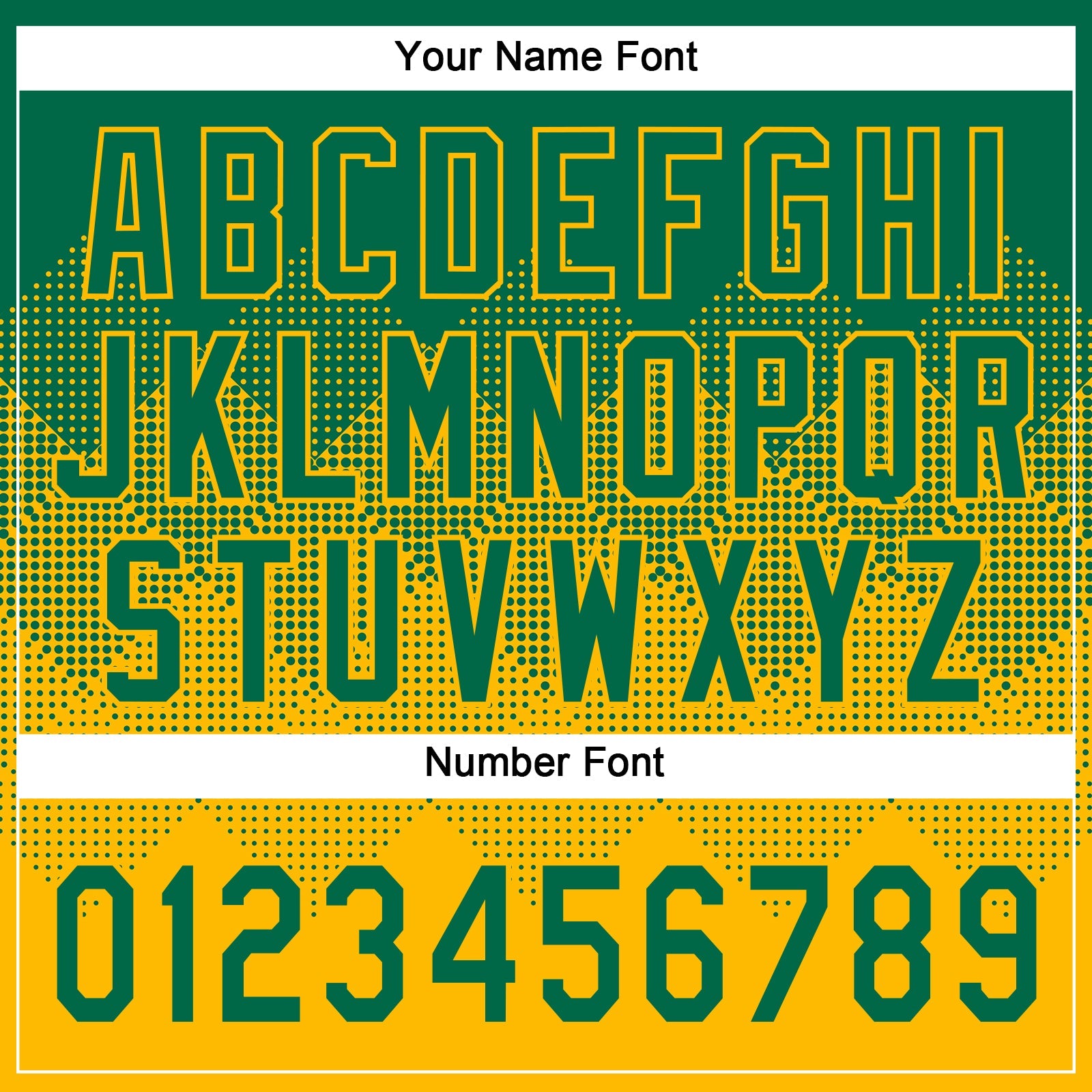 Custom Kelly Green Gold 3D Gradient Square Shape Two-Button Unisex Softball Jersey