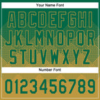 Custom Kelly Green Old Gold 3D Gradient Square Shape Two-Button Unisex Softball Jersey