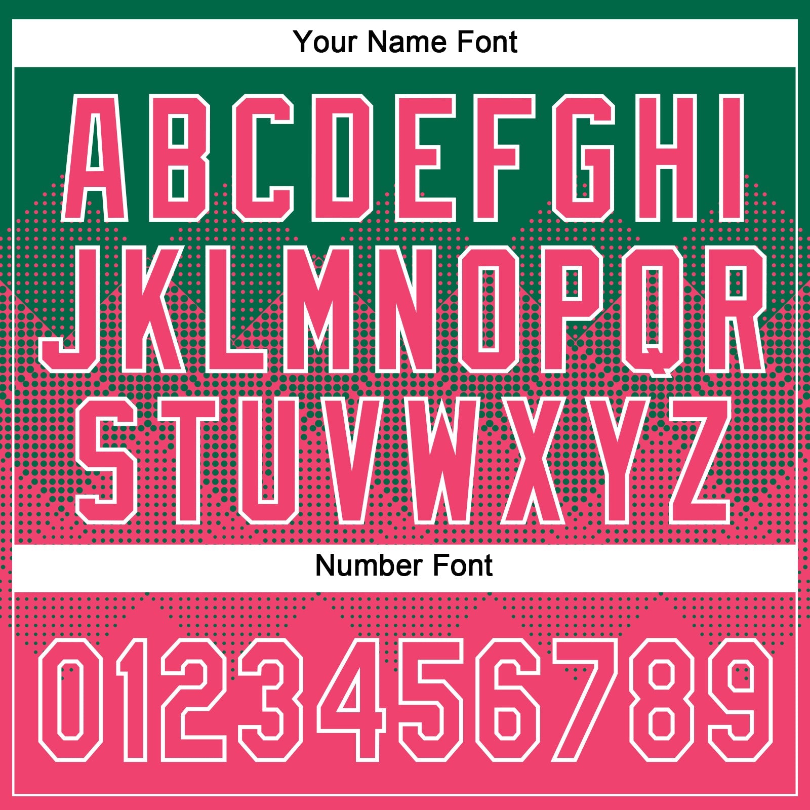 Custom Kelly Green Neon Pink-White 3D Gradient Square Shape Two-Button Unisex Softball Jersey