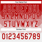 Custom Red White 3D Gradient Square Shape Two-Button Unisex Softball Jersey