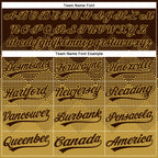Custom Brown Old Gold 3D Gradient Square Shape Two-Button Unisex Softball Jersey