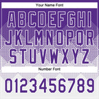 Custom Purple White 3D Gradient Square Shape Two-Button Unisex Softball Jersey