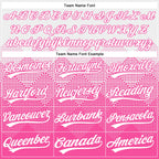 Custom White Pink 3D Gradient Square Shape Two-Button Unisex Softball Jersey