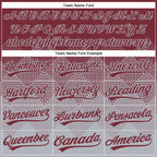 Custom Burgundy Gray 3D Gradient Square Shape Two-Button Unisex Softball Jersey