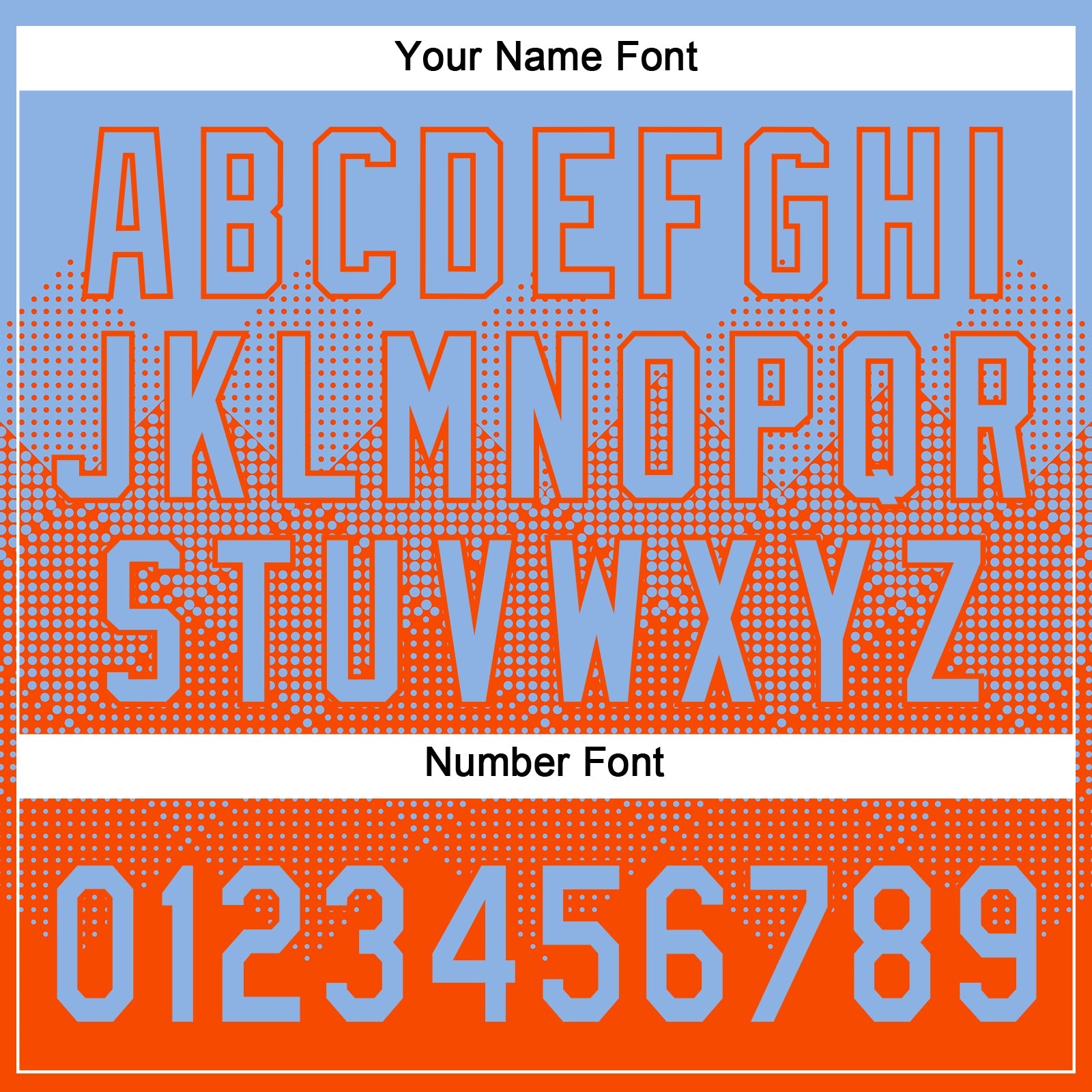 Custom Light Blue Orange 3D Gradient Square Shape Two-Button Unisex Softball Jersey