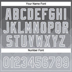 Custom Steel Gray Gray-White 3D Gradient Square Shape Two-Button Unisex Softball Jersey