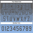 Custom Steel Gray Light Blue 3D Gradient Square Shape Two-Button Unisex Softball Jersey