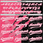 Custom Graffiti Pattern White Black-Neon Pink 3D Scratch Two-Button Unisex Softball Jersey