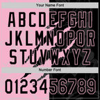 Custom Graffiti Pattern Black-Light Pink 3D Scratch Two-Button Unisex Softball Jersey