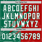 Custom Graffiti Pattern White Red-Kelly Green 3D Scratch Two-Button Unisex Softball Jersey