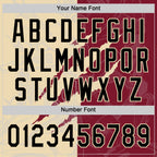 Custom Graffiti Pattern Black Crimson-Cream 3D Scratch Two-Button Unisex Softball Jersey