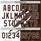 Custom Graffiti Pattern Brown-White 3D Scratch Two-Button Unisex Softball Jersey