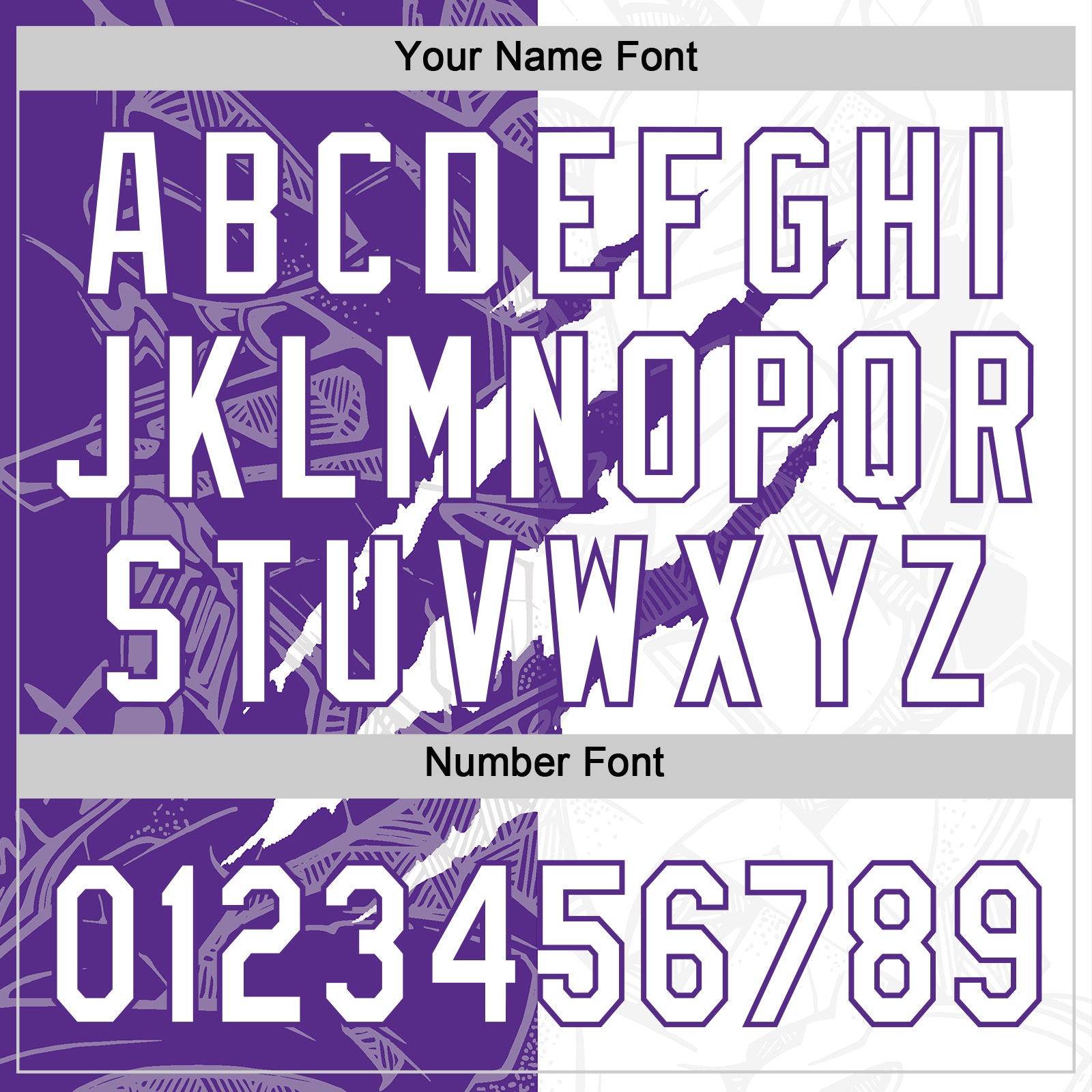 Custom Graffiti Pattern White-Purple 3D Scratch Two-Button Unisex Softball Jersey