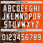 Custom Graffiti Pattern White Orange-Brown 3D Scratch Two-Button Unisex Softball Jersey