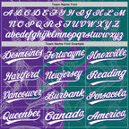 Custom Graffiti Pattern White Teal-Purple 3D Scratch Two-Button Unisex Softball Jersey