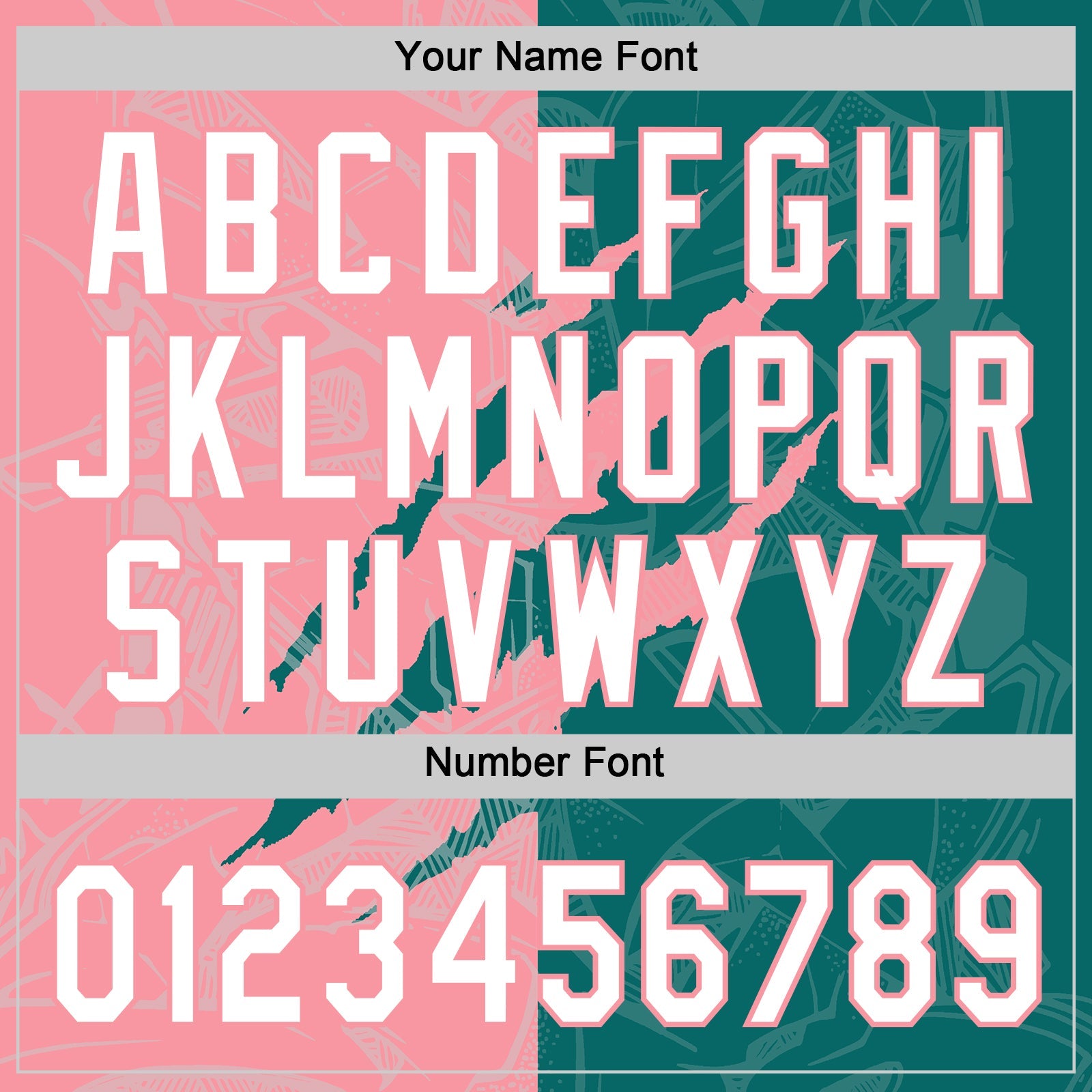 Custom Graffiti Pattern White Teal-Medium Pink 3D Scratch Two-Button Unisex Softball Jersey