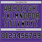 Custom Purple White-Black Pinstripe Authentic Split Fashion Baseball Jersey